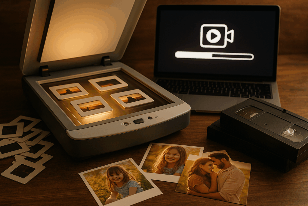 Dias, Fotos und Videokassetten digitalisieren